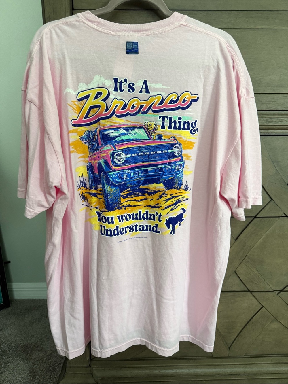 Comfort Colors Light Pink 'It's A Bronco Thing' Graphic Tee